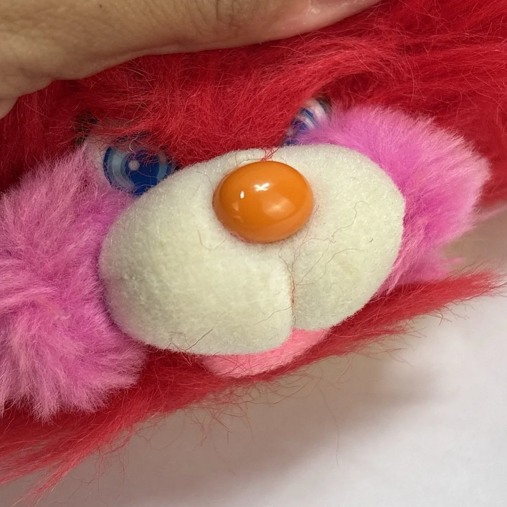 Vintage 1986 Mattel Popples Red Yellow Puffling Plush Stuffed Toy With Tags!